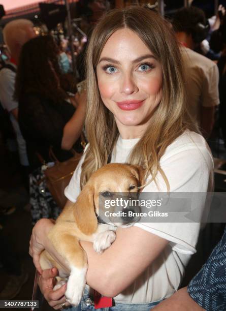 Julianne Hough poses at 2022 Broadway Barks at Shubert Alley on July 09, 2022 in New York City.