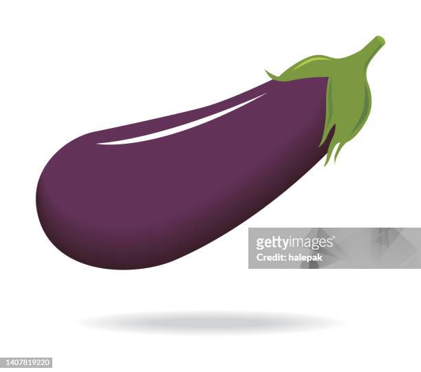 stockillustraties, clipart, cartoons en iconen met eggplant - aubergine
