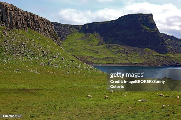 inner hebrides, isle of skye, duirinish peninsula, point neist landscape, scotland, united kingdom - hebriden inselgruppe stock-fotos und bilder