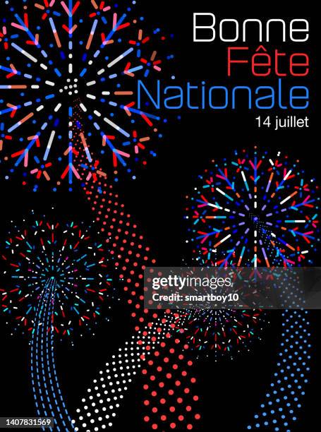 happy bastille day - in french - bastille day stock illustrations