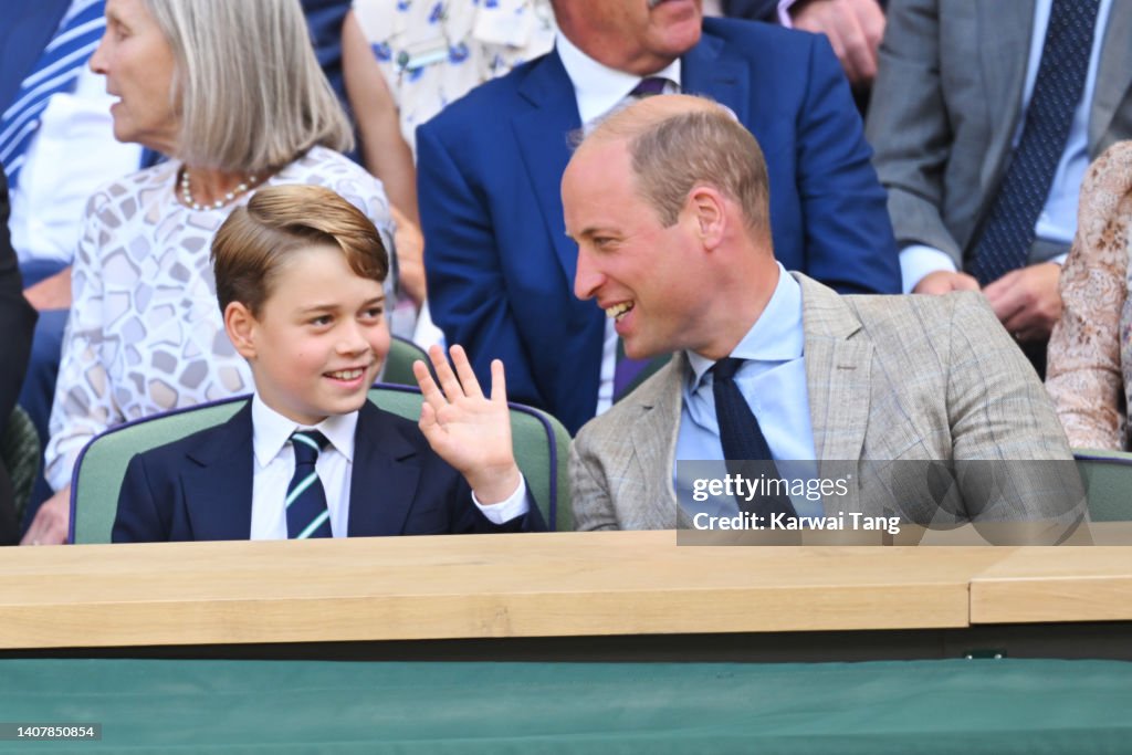 The Duke And Duchess Of Cambridge Attend The Wimbledon Men's Singles Final