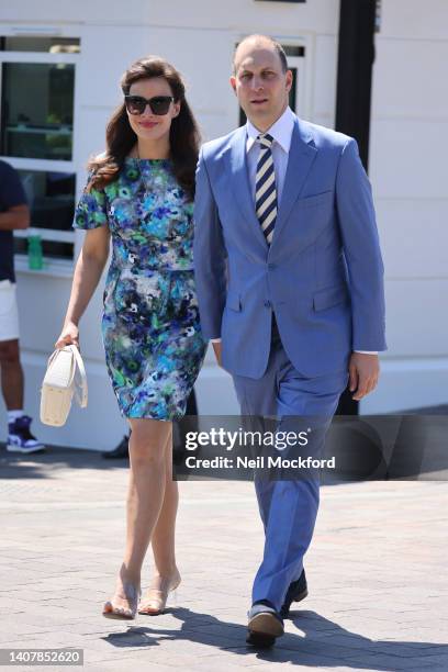 Frederick Windsor arrives for Men's Singles Final Day at All England Lawn Tennis and Croquet Club on July 10, 2022 in London, England.