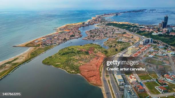 luanda skyline from above - luanda imagens e fotografias de stock