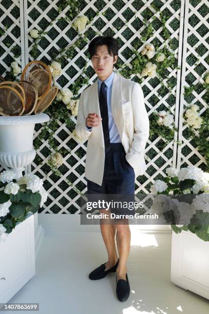 Ryu Junyeol, wearing Ralph Lauren, attends the Ralph Lauren Suite during The Championships, Wimbledon 2022 at All England Lawn Tennis and Croquet...