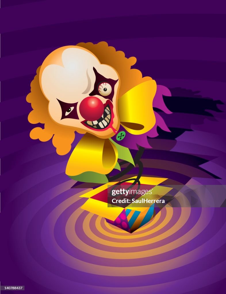 Horror clown - surprises box