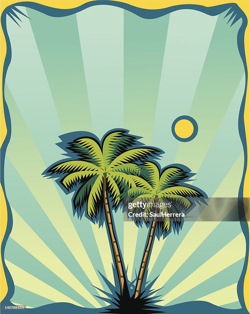 Palms background poster