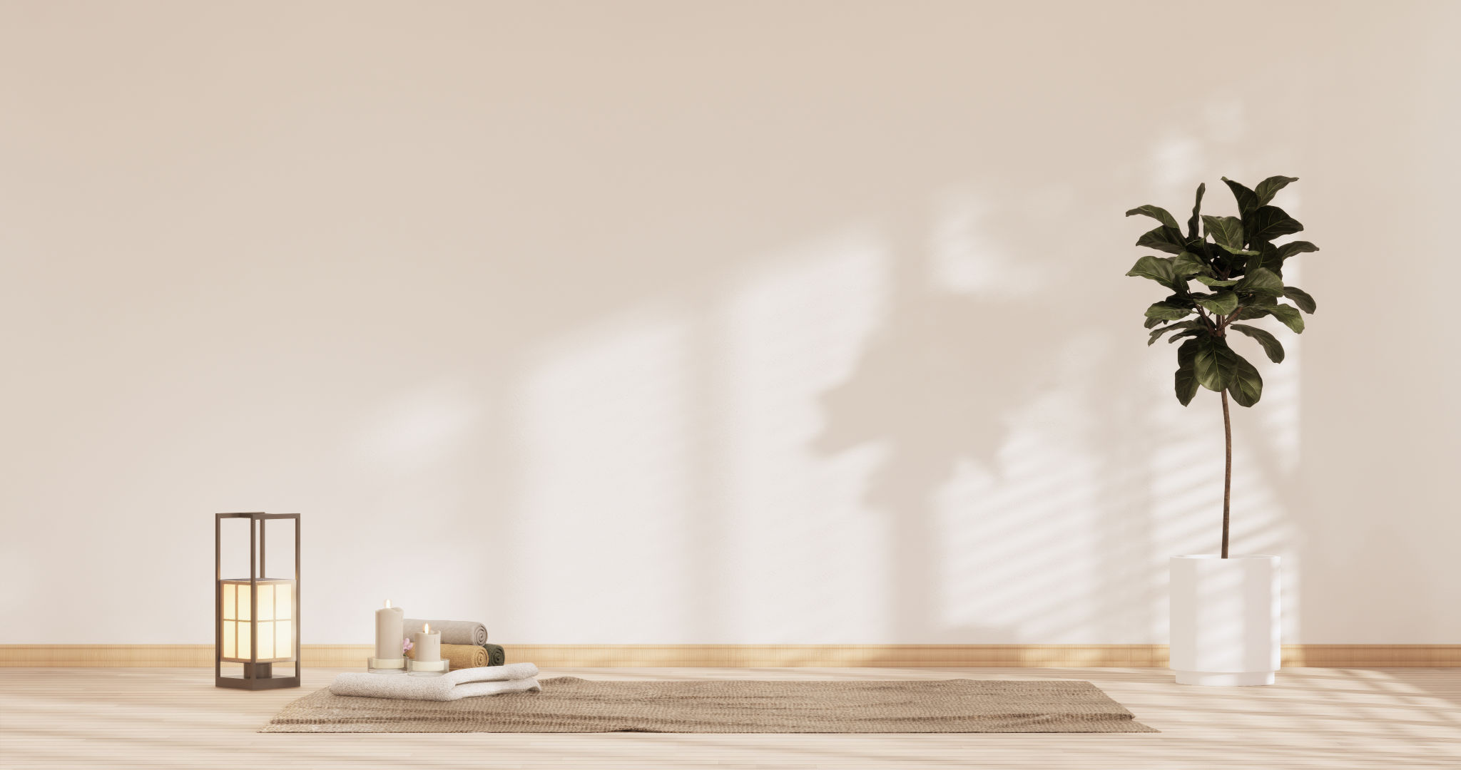 spacious yoga studio