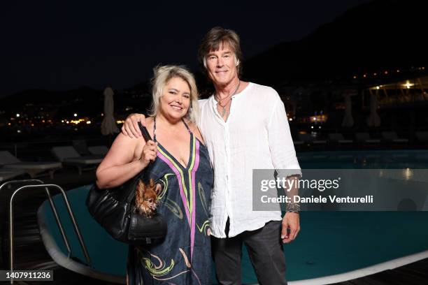 Devin DeVasquez and Ronn Moss attends the Ischia Global Fest 2022 on July 10, 2022 in Ischia, Italy.