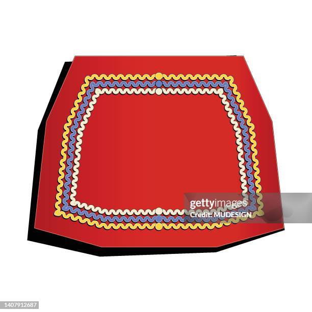 red apron design - chef kitchen empty stock illustrations