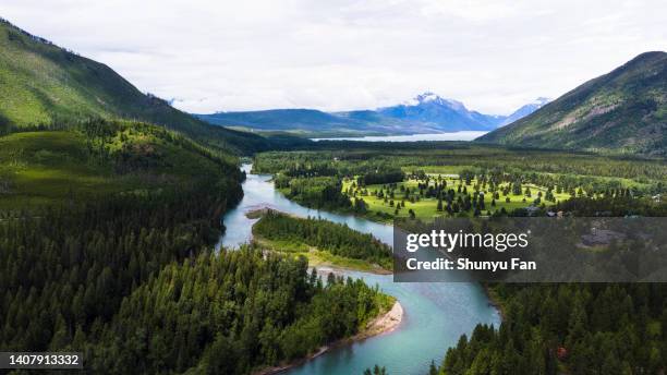 parco nazionale del ghiacciaio montana - glacier national park foto e immagini stock