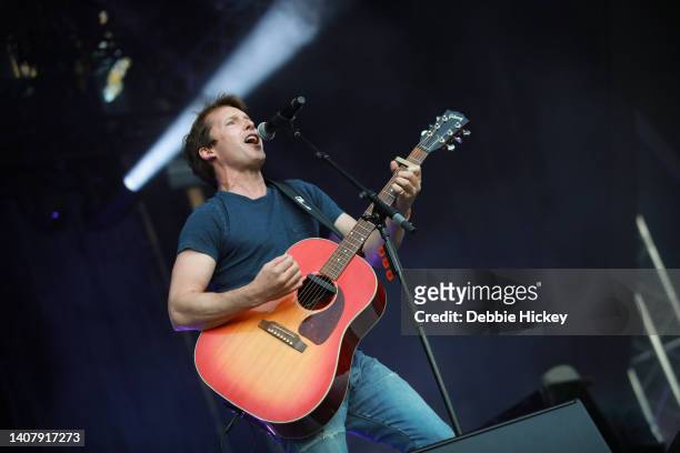 James Blunt performs at Iveagh Gardens on July 10, 2022 in Dublin, Ireland.