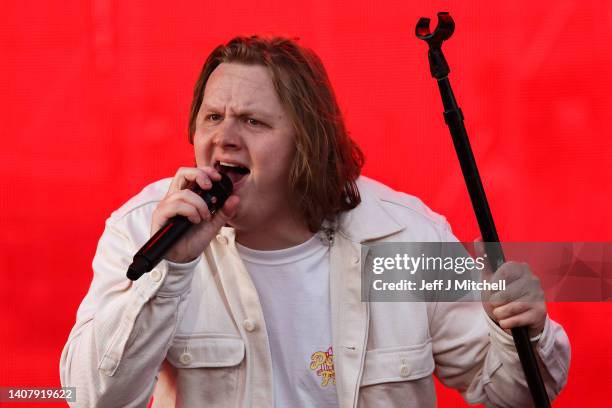 Lewis Capaldi performs on the main stage during day three of the TRNSMT Festival at Glasgow Green on July 10, 2022 in Glasgow, Scotland.