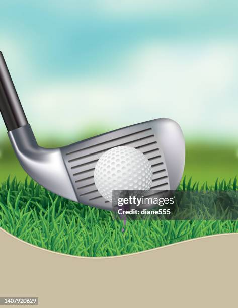 golf tournament template with putting green - shooting pool stock illustrations