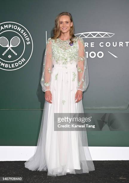 Elena Rybakina attends the Wimbledon Champions Dinner at Wimbledon on July 10, 2022 in London, England.