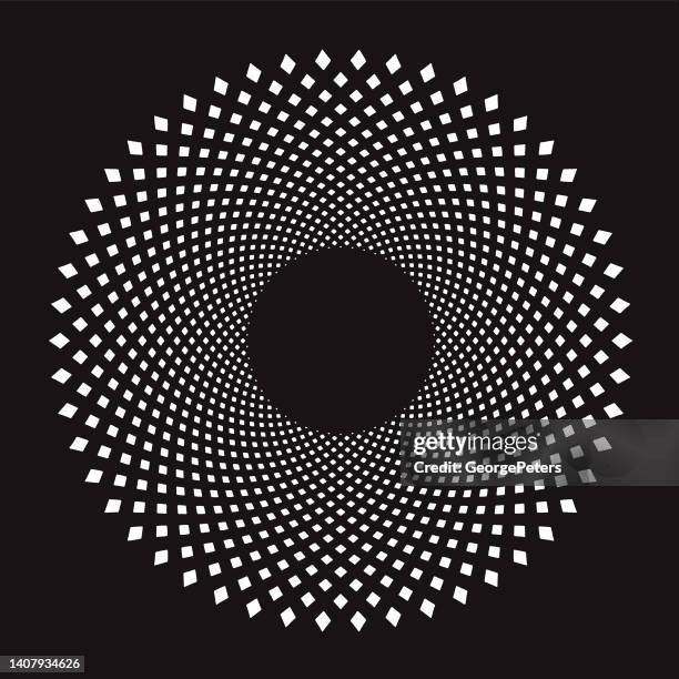 spiral concentric pattern - awareness and vision stock illustrations