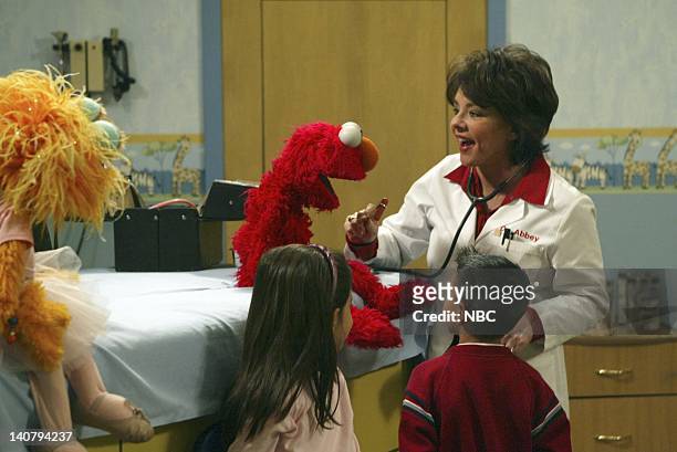 Eppur Si Muove" Episode 16 -- Aired -- Pictured: Elmo, Stockard Channing as Abbey Bartlet -- Photo by: Mitch Haddad/NBCU Photo Bank