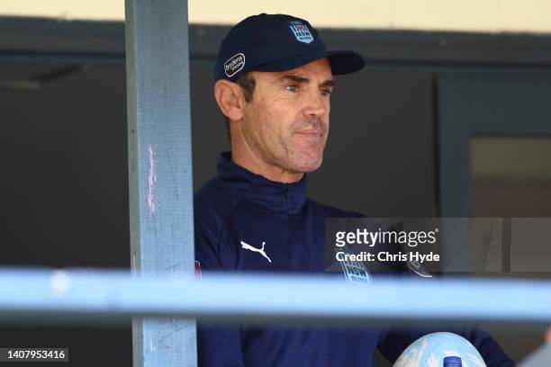 Coach Brad Fittler during a New South Wales Blues Training Session on July 11, 2022 in Kingscliff, Australia.