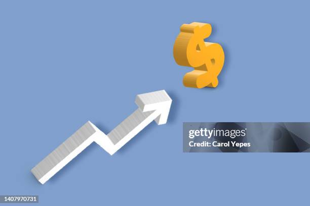 Arrow Rising Inflation Credit Card Arrow Photos and Premium High Res Pictures - Getty Images