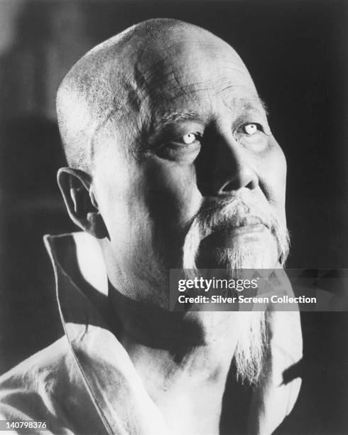 Headshot of Keye Luke , Chinese-born US actor, in a publicity portrait issued for the US television series, 'Kung Fu', circa 1974. The drama starred...