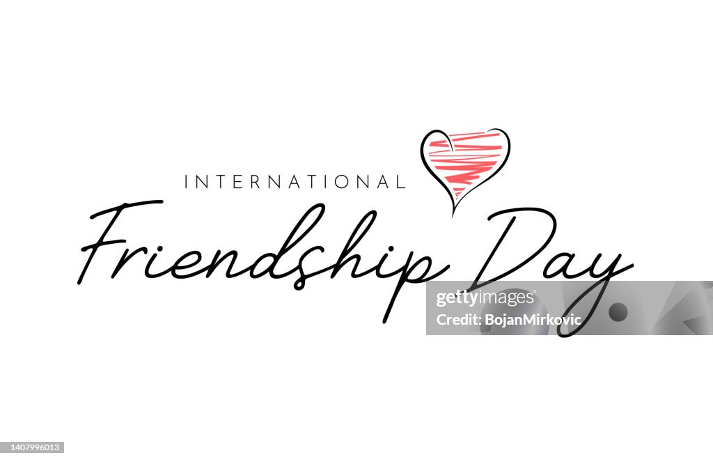 International Friendship Day card. Vector