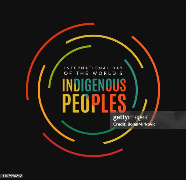 international day of the world's indigenous peoples poster. vector - indigenous peoples day stock illustrations