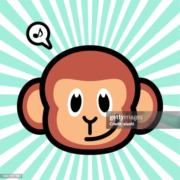 ilustrações, clipart, desenhos animados e ícones de design de personagem bonito do macaco - monkey emoji