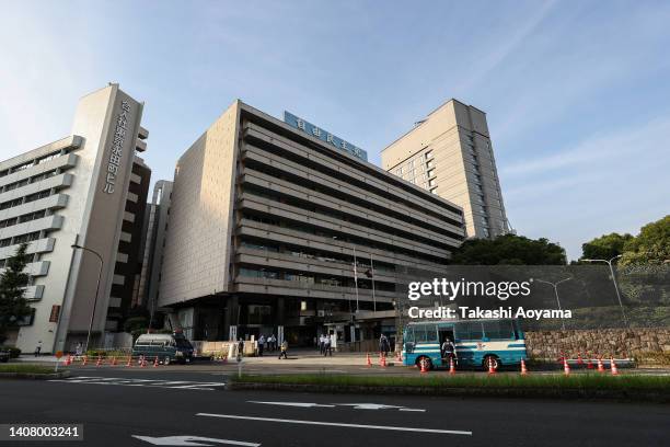 General view of the Liberal Democratic Party headquarters on July 11, 2022 in Tokyo, Japan. Abe was assassinated as he was campaigning at a rally in...