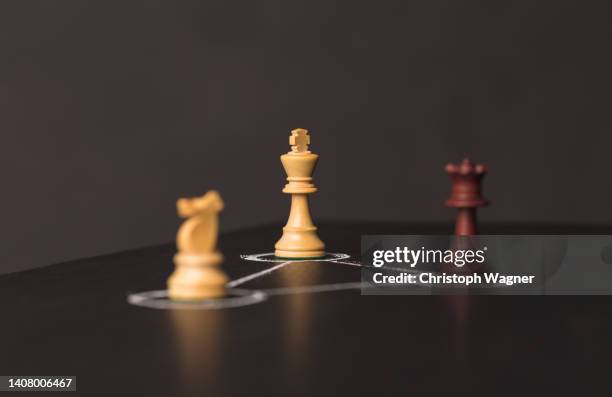 schachfiguren - strategie - beziehungen - crisis plan stock pictures, royalty-free photos & images