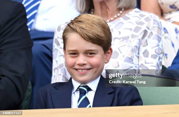 Prince George of Cambridge attends the Men's Singles Final at All England Lawn Tennis and Croquet Club on July 10, 2022 in London, England.