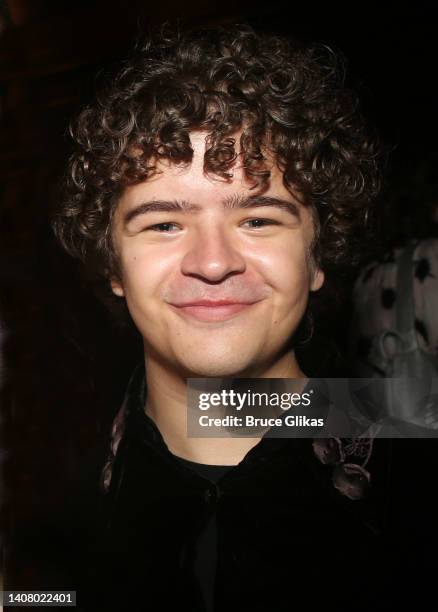 Gaten Matarazzo poses at the opening night of "Into The Woods" on Broadway at The St. James Theatre on July 10, 2022 in New York City.