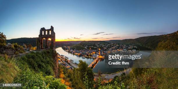 traben-trarbach panorama (rhineland-palatinate, germany) - mosel stock pictures, royalty-free photos & images