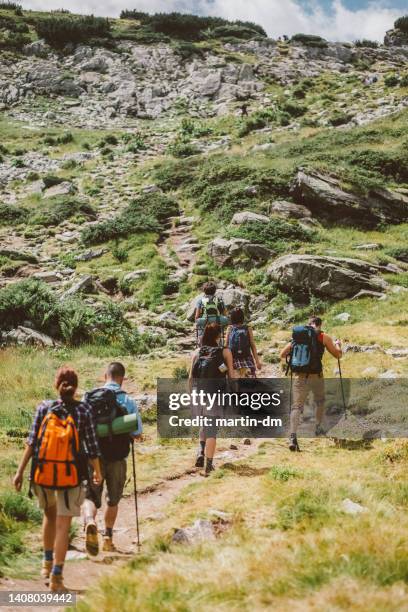 friends hiking - ekoturism bildbanksfoton och bilder