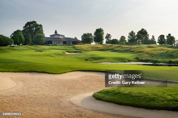 View from the 18th hole at Valhalla Golf Club on June 7, 2022 in Louisville, Kentucky.