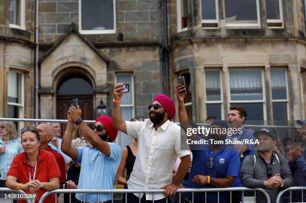 Fans look on during the Celebration of Champions prior to The 150th Open at St Andrews Old Course on July 11, 2022 in St Andrews, Scotland.