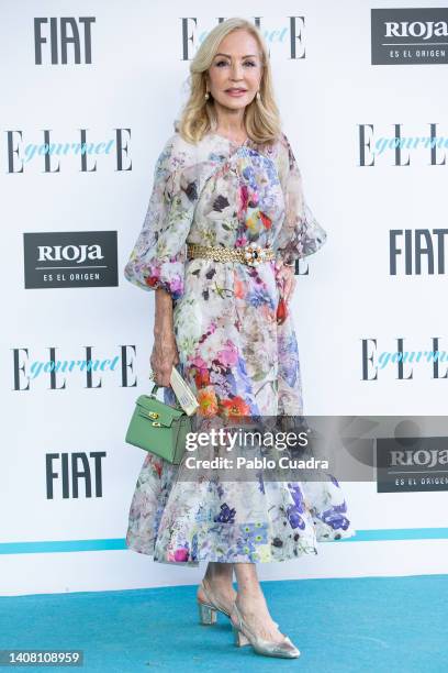 Carmen Lomana attends Elle Gourmet awards at the Italian embassy on July 11, 2022 in Madrid, Spain.