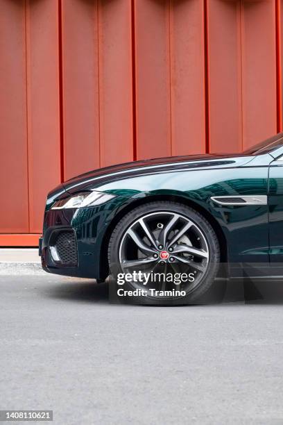 alloy wheel in jaguar xf - jaguar car stock pictures, royalty-free photos & images