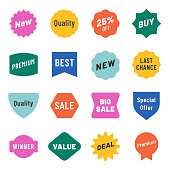Sales & Marketing Bursts & Badges  — Color Asset Pack