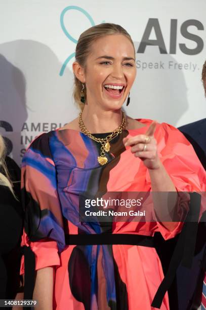 Emily Blunt attends the 2022 Freeing Voices, Changing Lives Gala at Guastavino’s on July 11, 2022 in New York City.