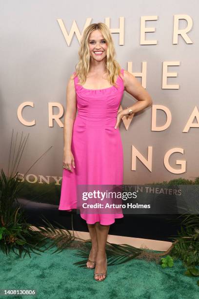 Reese Witherspoon attends "Where The Crawdads Sing" premiere at Museum of Modern Art on July 11, 2022 in New York City.