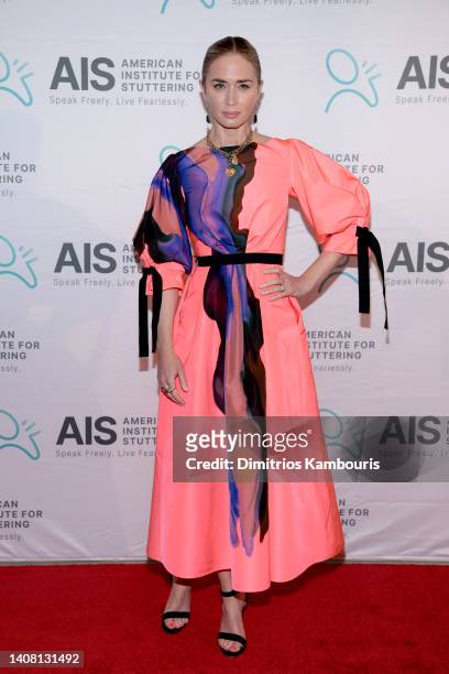 Emily Blunt attends the 2022 Freeing Voices, Changing Lives Gala at Guastavino's on July 11, 2022 in New York City.