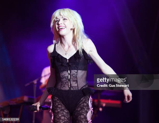 Carly Rae Jepsen performs on stage at Somerset House on July 11, 2022 in London, England.