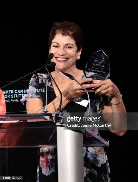 Dr. Heather Grossman speaks onstage at the 2022 Freeing Voices, Changing Lives Gala at Guastavino's on July 11, 2022 in New York City.