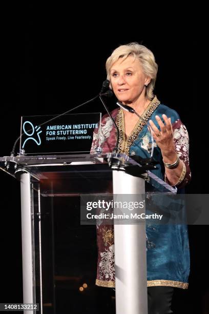 Tina Brown speaks onstage at the 2022 Freeing Voices, Changing Lives Gala at Guastavino's on July 11, 2022 in New York City.