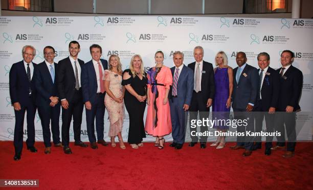 Emily Blunt and AIS board members attend the 2022 Freeing Voices, Changing Lives Gala at Guastavino's on July 11, 2022 in New York City.