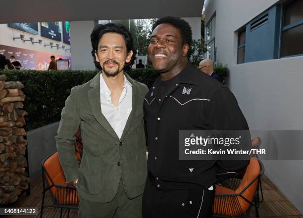 John Cho and Sam Richardson attend the Los Angeles Special Screening of Amazon's "Don't Make Me Go" at NeueHouse Los Angeles on July 11, 2022 in...