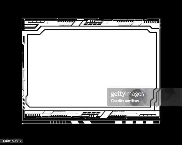 stockillustraties, clipart, cartoons en iconen met tech panel - head mounted display