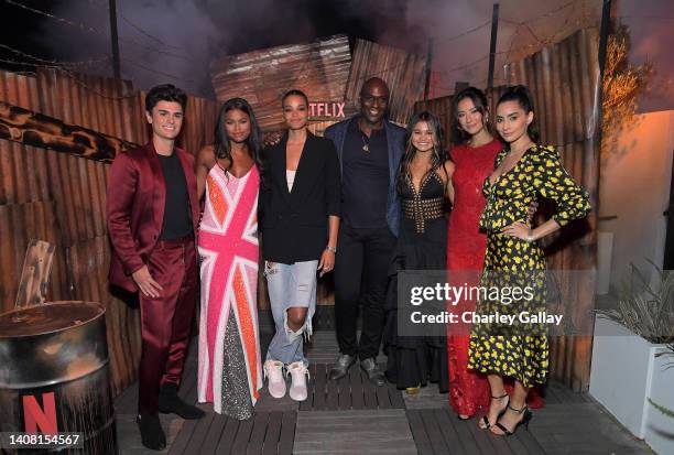 Connor Gosatti, Tamara Smart, Ella Balinska, Lance Reddick, Siena Agudong, Adeline Rudolph and Paola Núñez attend Resident Evil S1 Special Screening...