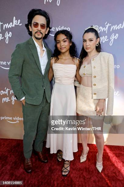 John Cho, Mia Isaac, and Hannah Marks attend the Los Angeles Special Screening of Amazon's "Don't Make Me Go" at NeueHouse Los Angeles on July 11,...