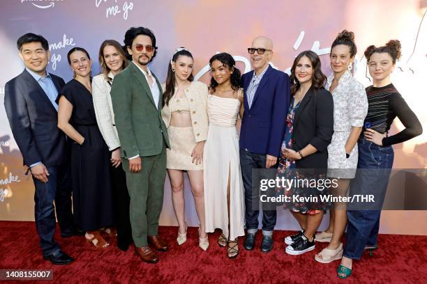 Albert Cheng, guest, Julie Rapaport, John Cho, Hannah Marks, Mia Isaac, Donald De Line, Vera Herbert, Leah Holzer, and Stefania LaVie Owen attend the...