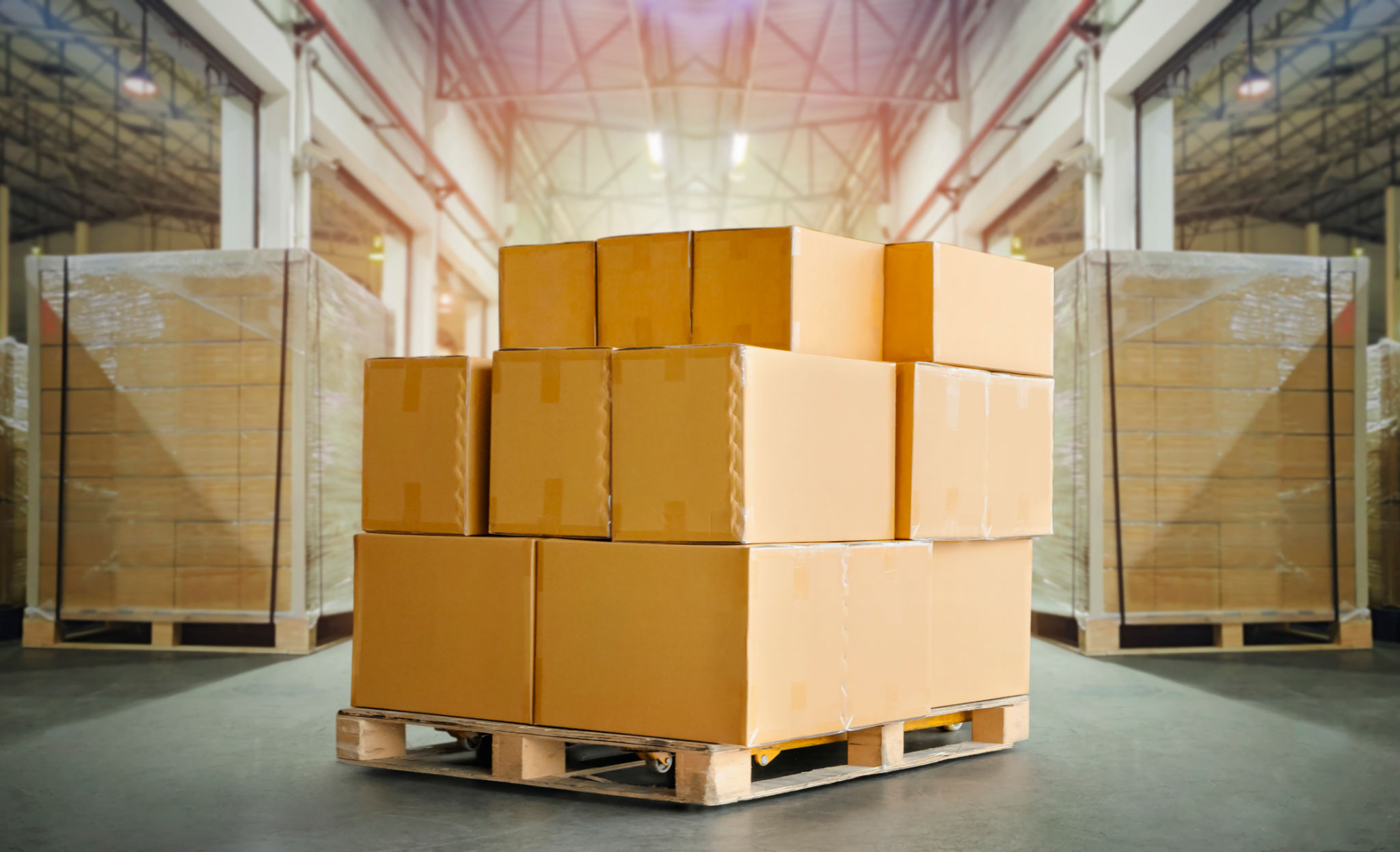pallets in warehouse